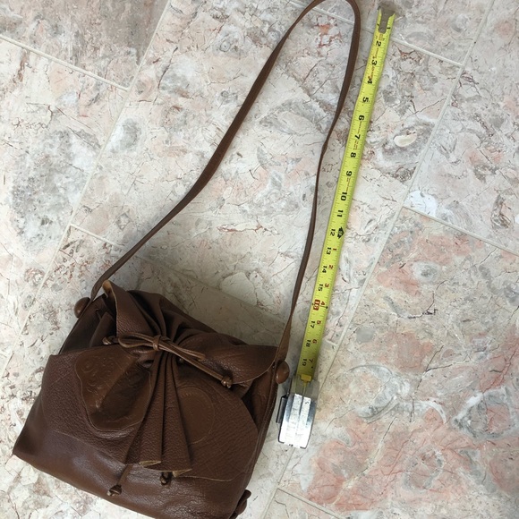 Carlos Falchi vintage brown Buffalo leather signature tote - Picture 10 of 16